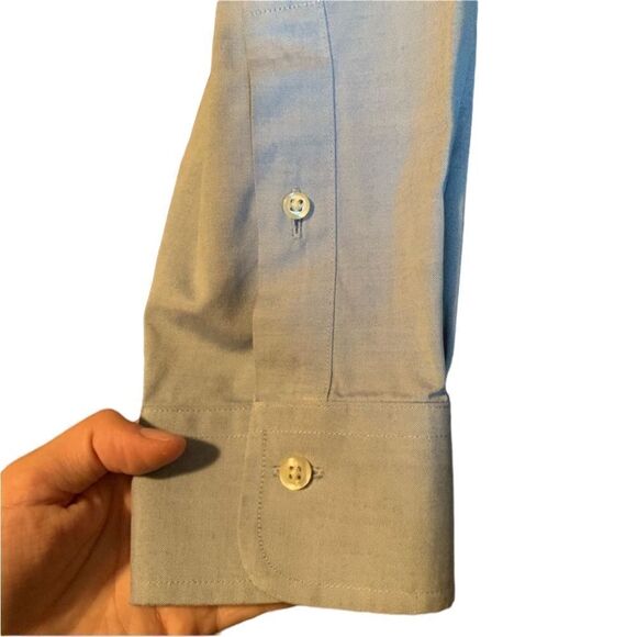 3 for $30!‎ Jos A Banks blue 100% cotton button down shirt - Picture 6 of 12